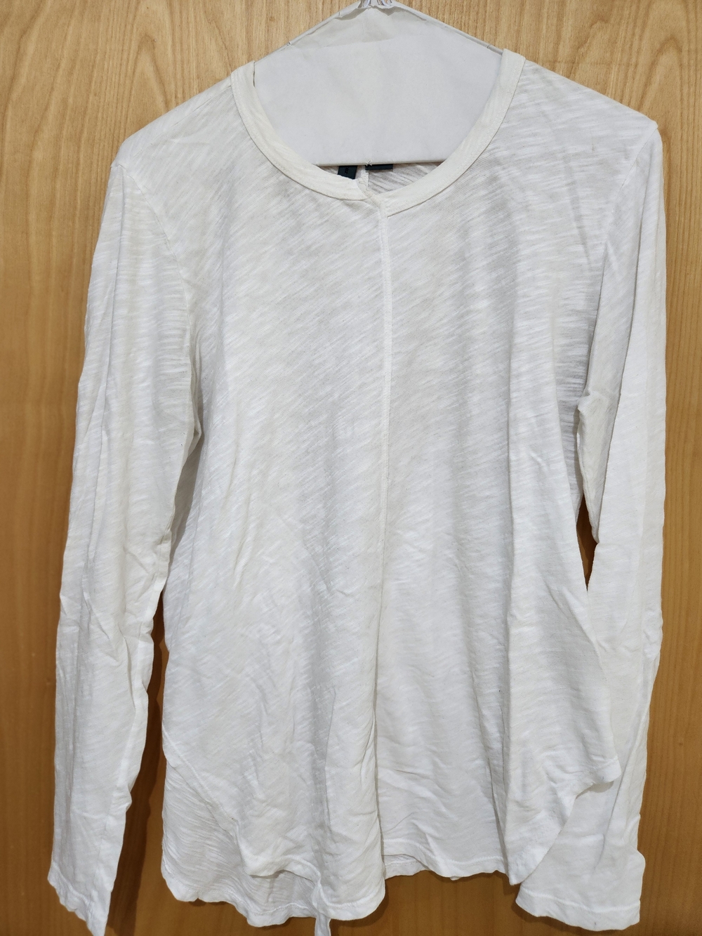 Classic Women's Long-Sleeve Crew Neck Top - White